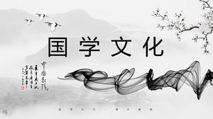 Stil de cerneală chineză clasic chinezesc cultura PPT șablon