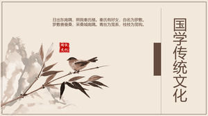 Chinesische traditionelle Kultur PPT-Vorlage im chinesischen Stil