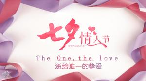 Ereignis-Planungs-PPT-Schablone des chinesischen Valentinstags-Valentinstags