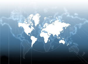 mundo clássico mapa de fundo PPT modelo de negócios