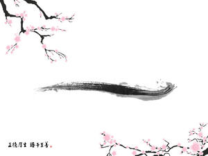 Klassisches Hintergrundbild der Pflaumenblüte PPT