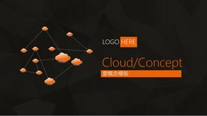 Cloud Service Cloud Technology Modello PPT per il cloud computing