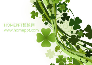 Clover background PPT template download