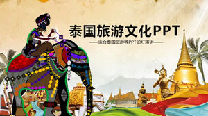 Farbe Thai Tourismus PPT-Vorlage kostenlos herunterladen