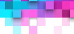 Kolorowe kwadraty proste dokumenty mody atmosfera odpowiedzi otwarcie raport raportu akademickiego ppt szablon