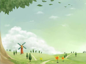 загрузить фоновое изображение ветряная мельница мультфильма слайд-шоу Страна