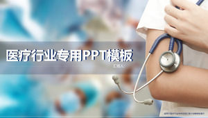 Doktorski stetoskop pigułki tło medyczny szpitala PPT szablon