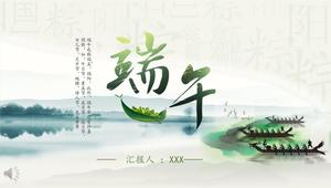 Plantilla PPT de historia cultural del festival Dragon Boat