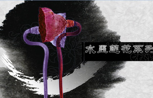 Dinamic de cerneală Lotus fundal clasic stil chinezesc PPT șablon Descarca