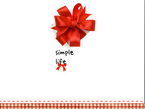 Dynamic red bow gift box background PPT template download;