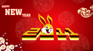Dynamic Year of the Rabbit Spring Festival PPT template