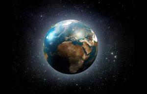 Ziemia Planeta Widok z przestrzeni Szablon programu PowerPoint