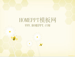 Elegante Bee Hintergrund PPT-Vorlage herunterladen