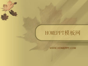 Elegant Maple Leaf Background Art PPT Template Download