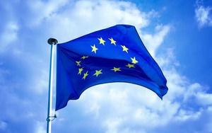 欧盟盟旗的PowerPoint模板