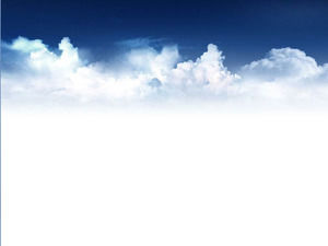 精致的蓝天白云幻灯片背景图片