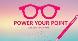 Modne okulary Szablony Powerpoint