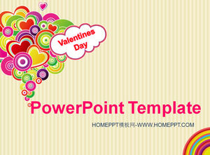 Ilustración de la plantilla de diapositivas día de San Valentín de la moda con el fondo del amor