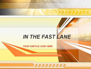 Fast lane - traffic Powerpoint Templates
