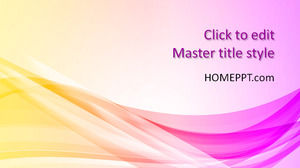 Abstract Background PowerPoint Template gratis con le curve