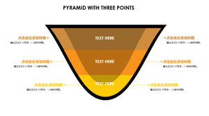 Funnel-shaped hierarchical relationship PPT graphic material