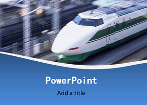 Galloping train PPT template