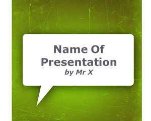 Plantilla de PowerPoint fondo verde burbuja de dibujos animados