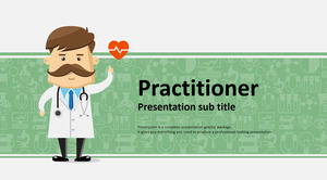 Green Cartoon Doctor Background Medical Hospital PPT Template Free Download