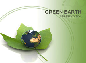 pământ verde Design ppt slide-