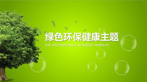 Green environmental health theme public welfare propaganda ppt template
