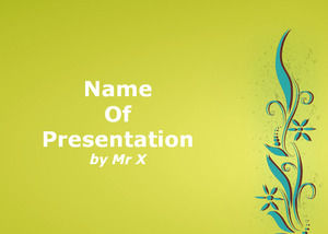 template powerpoint fundo floral verde