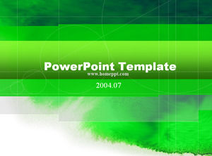 Green foreign classic PPT template download