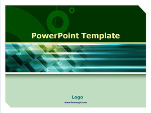 Green keyboard background PPT template download