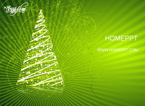 Green Pattern Background Christmas PPT Template Download