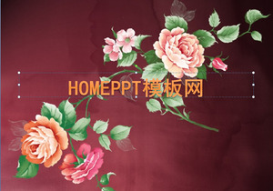 Gu Yun Peony - Chinese Style PPT Template Download