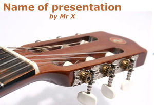 Guitarra closeup música tema modelo ppt