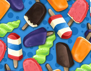 冰淇淋甜點可愛的背景PPT模板