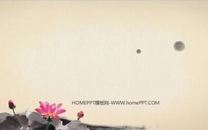 經典中國風幻燈片背景圖像的蓮花背景
