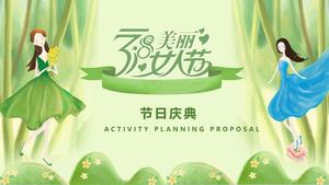 8 martie șablonul PPT pentru planificarea evenimentului pentru femei