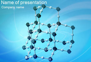 Medizinische dreidimensionale Molekülstruktur Powerpoint-Vorlagen