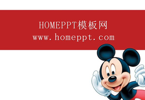 Sfondo fumetto di Mickey Mouse PPT Template Scarica