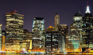 현대 도시의 밤 장면 PPT 템플릿