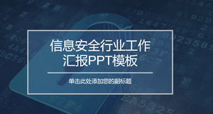 Modèle PPT de rapport de synthèse de travail sur la sécurité des informations Internet modernes