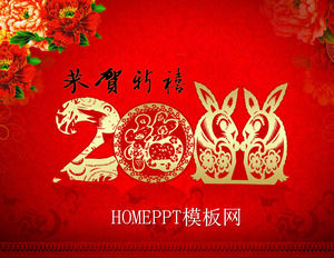 New Year Lunar New Year slide template download