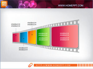 Nice film background slides flow chart template download