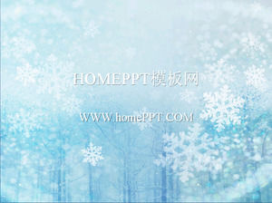 Nice snowflakes tree natural style PPT background picture
