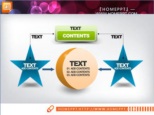Komposisi biru hijau oranye dari grafik PowerPoint paket Template Download