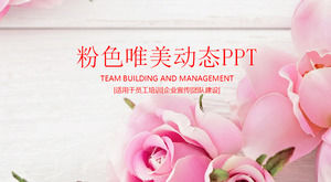 Modèle PPT de fond rose belle rose, modèle PPT télécharger