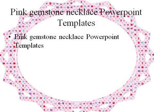 Modelli di PowerPoint pietra preziosa collana rosa