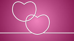 动态情人节幻灯片模板的粉红色背景的爱情